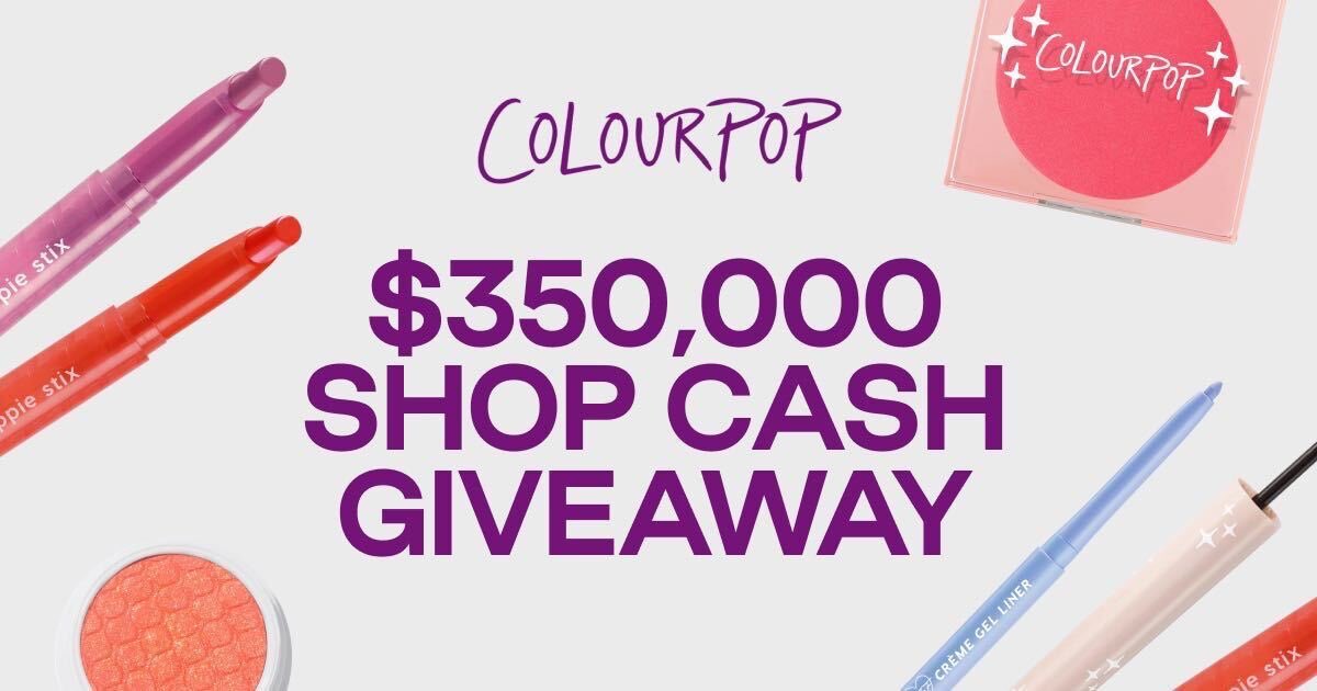 TODAY ONLY! Redeem your 💸FREE CASH💸 on your next ColourPop order from @Shop! Click the link in bio and you can receive up to $50 in Shop Cash to spend on ColourPop in the Shop app! Head to our store in the Shop app and spend your new Shop Cash on your favorite ColourPop