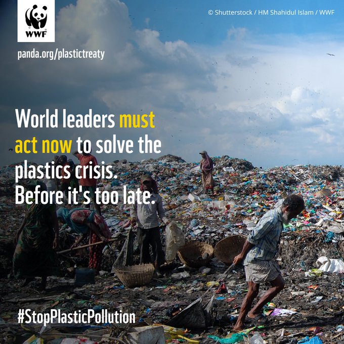 Plastic pollution is choking our rivers and oceans.😲 

To #StopPlasticPollution, the #PlasticsTreaty must include global bans on the most harmful plastic products.  So how can we make that happen 👉panda.org/plastictreaty #NaturePositive

Via @WWF @NatureDeal