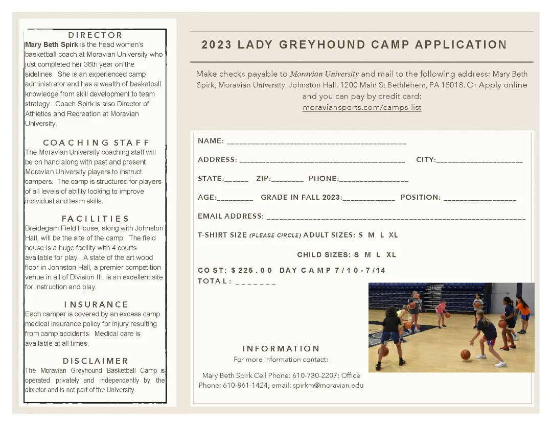 MoravianWBB's tweet image. Attention all prospective campers! Our online registration system is currently down. But good news, you can register the old fashioned way! Email aendler@moravian.edu or spirkm@moravian.edu to get a form to mail in.  #technicaldifficulties @CoachMBS