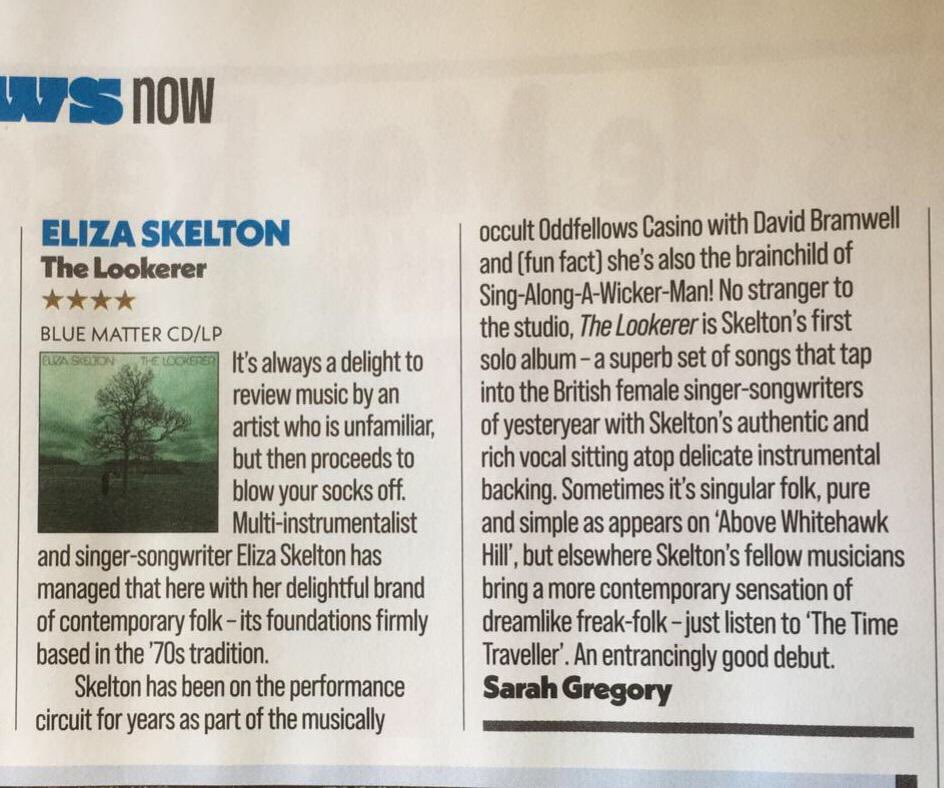 Many thanks to Sarah Gregory and <a href="/shindigmagazine/">𝐒𝐡𝐢𝐧𝐝𝐢𝐠!</a> for this lovely four star review. 
The Lookerer will be available to from June 19 on limited edition green vinyl LP and CD from #BlueMatterRecords website and independent record shops.