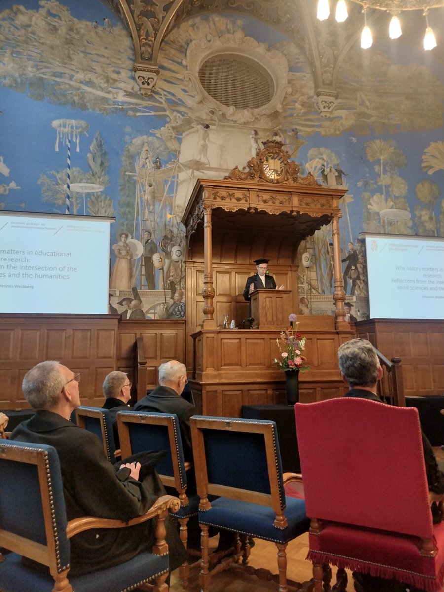 Today’s #histed inauguration: @Dr_JWestberg with a stimulating lecture on Why history matters in educational research: reflections from the intersection of the social sciences and the humanities @rug_gmw | @EducationinCul1