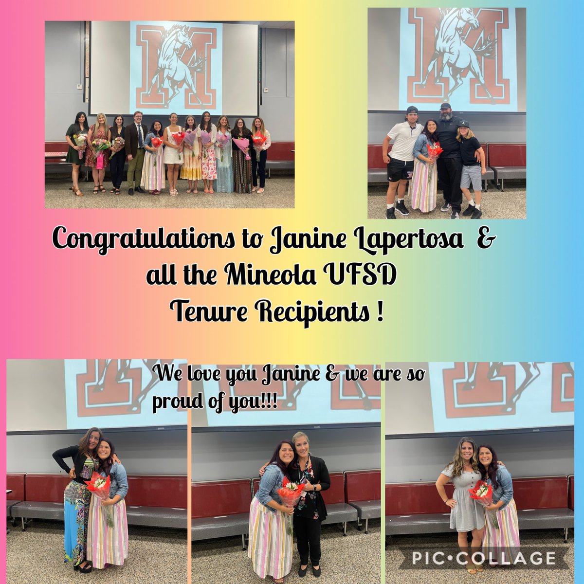⁦<a href="/mineolahs/">Mineola High School</a>⁩ CONGRATULATIONS to ⁦<a href="/JanineLapertosa/">Janine Lapertosa</a>⁩ &amp; all the Mineola UFSD Tenure Recipients! These incredible teachers were honored with a beautiful ceremony last night. Janine I feel so grateful &amp; blessed to be able to work with you everyday!! #MineolaProud