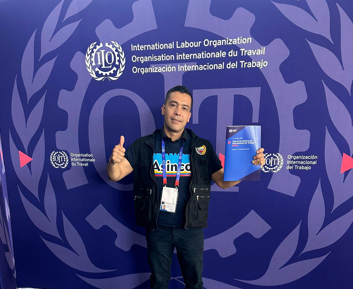 Buenas noticias!!! Nuestro compañero Oscar tiene el honor de representar a UTC-ASINCOL en la 111a Conferencia internacional de la OIT. Esperemos que haya espacios para problematizar las condiciones laborales del sistema penitenciario colombiano, Asincol presente ✊🏼