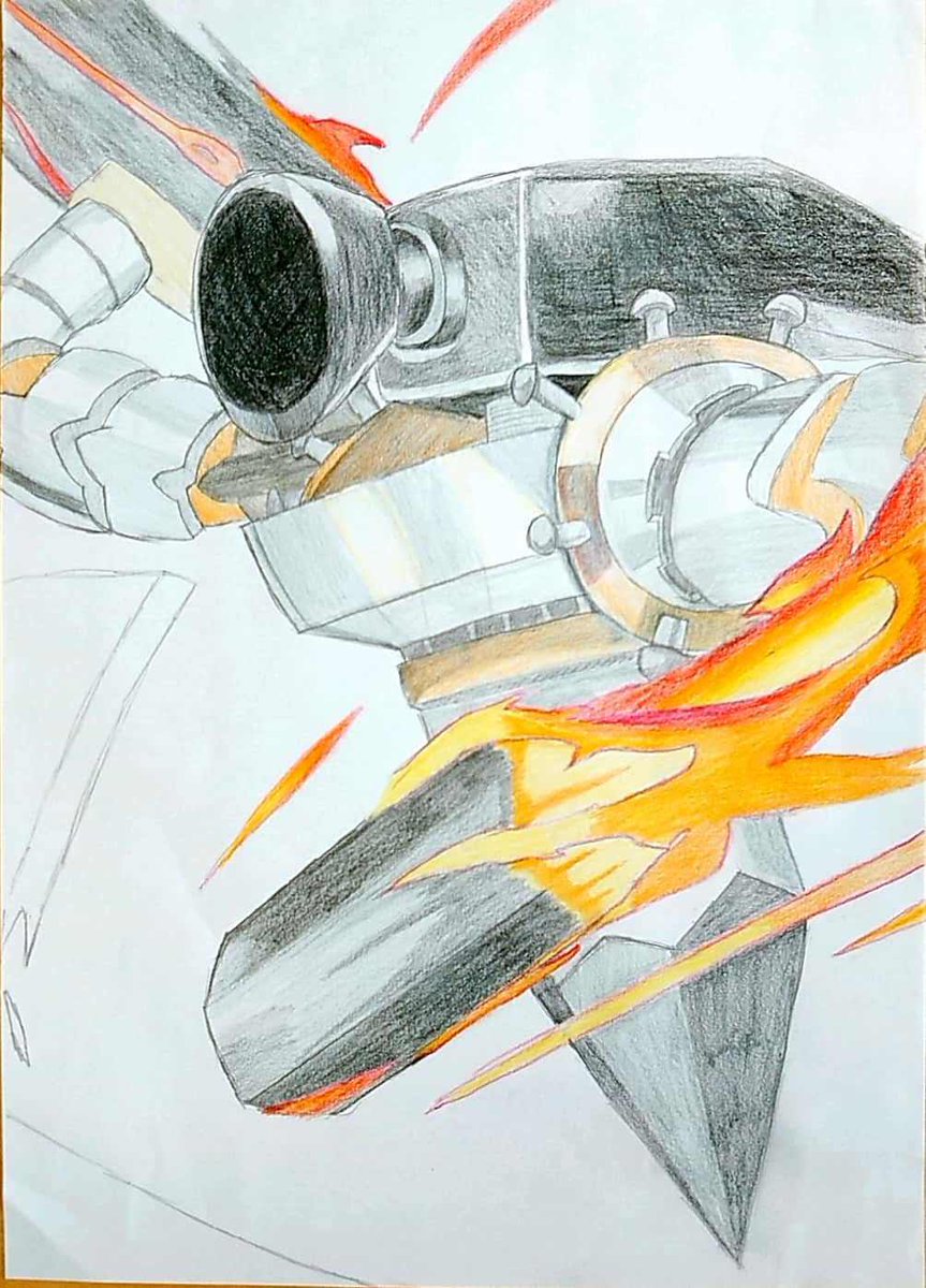 solo traditional media weapon no humans fire robot white background general  illustration images