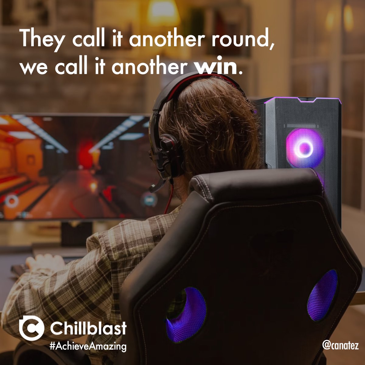 canatez's tweet photo. PART 6:

One Minute Brief of the Day:
Create posters for @Chillblast that shows how their ‘custom-made’ PCs can help gamers, creators or developers to build the perfect machine &amp; #AchieveAmazing results.
@OneMinuteBriefs https://t.co/phhunr6MDz
