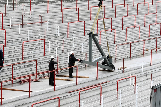 Neu gegossene Ränge im Stadion An der Alten Försterei