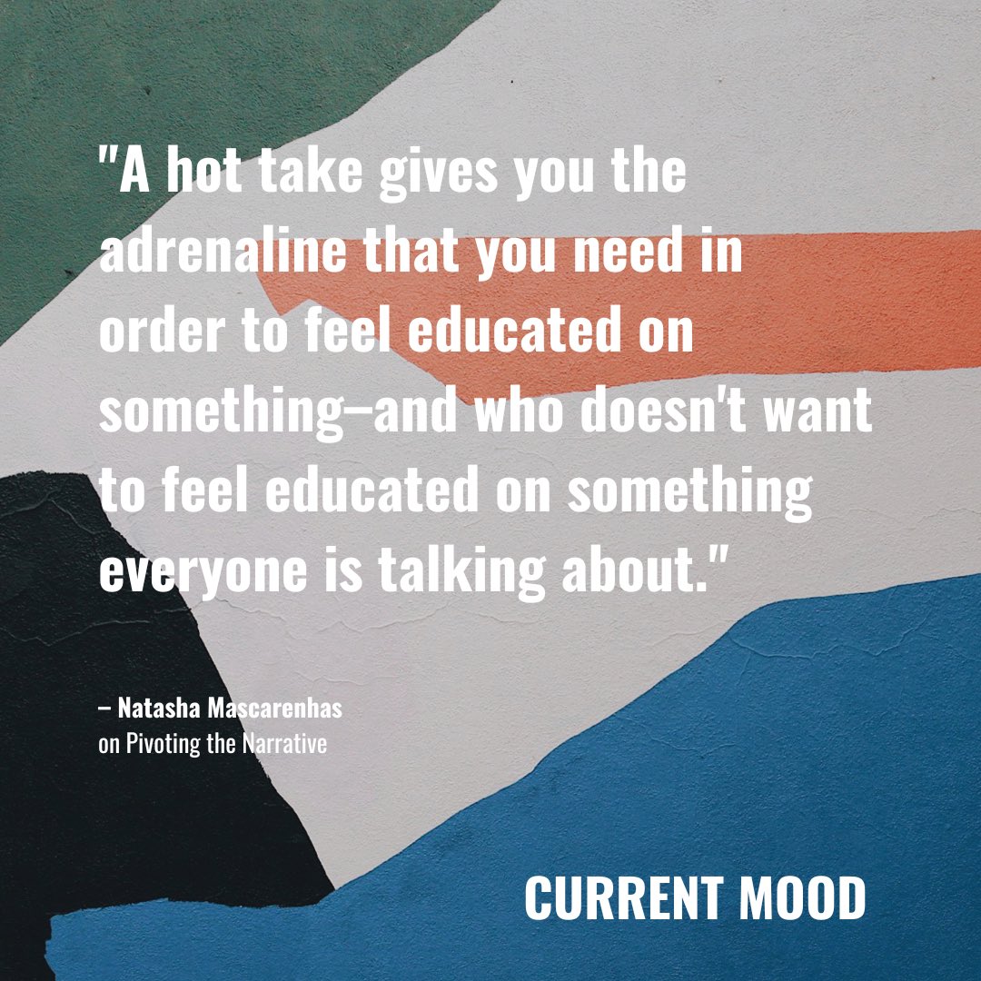 Thank you <a href="/nmasc_/">Natasha Mascarenhas</a> for being so forthcoming about your experince as a journalist and human — for sharing your struggles and triumphs and for having such a smooth podcast voice. 

Listen to <a href="/CURRENTMOODio/">Current Mood</a> 

open.spotify.com/show/0I09SQfm3…

podcasts.apple.com/in/podcast/cur…

youtube.com/@CurrentMoodPo…