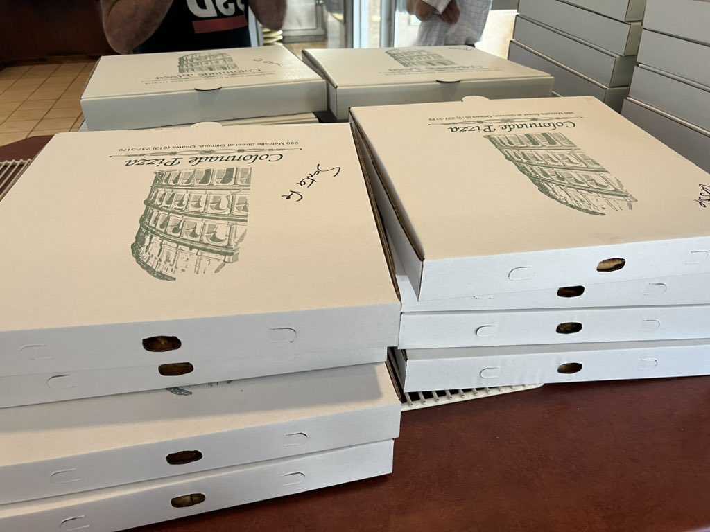 First 8 of 22 pizzas.