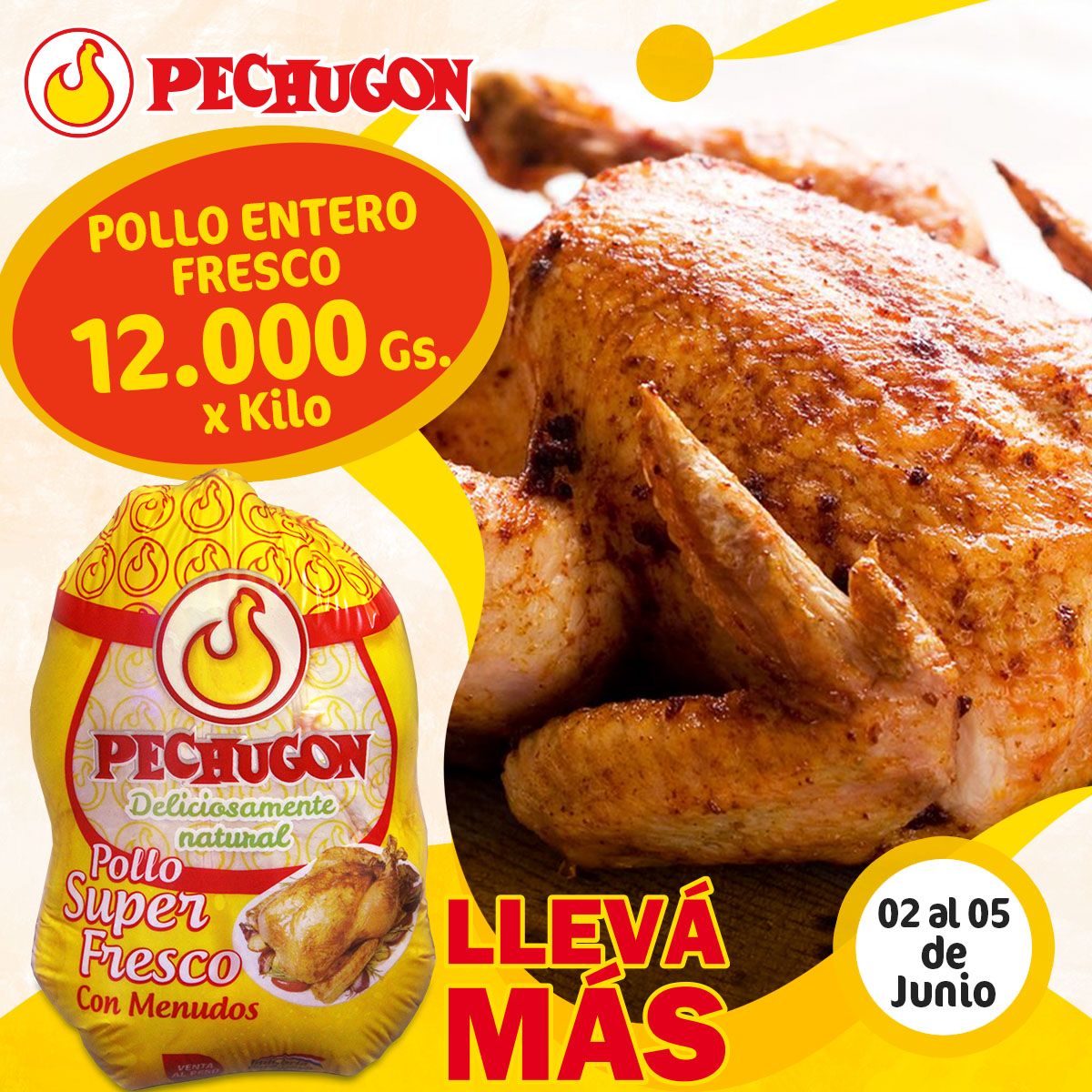 PechugonPy's tweet photo. Estas #ofertas las podes encontrar en la sección de congelados de los #supermercados y puntos de venta del país, también en la sección de frescos hasta el lunes 05 de junio.
.
#Pechugon #pechugonpy
#Pollo #Economico #Rendidor
#DeliciosamenteNatural
#ATodosLesGusta https://t.co/p63A3toCIO