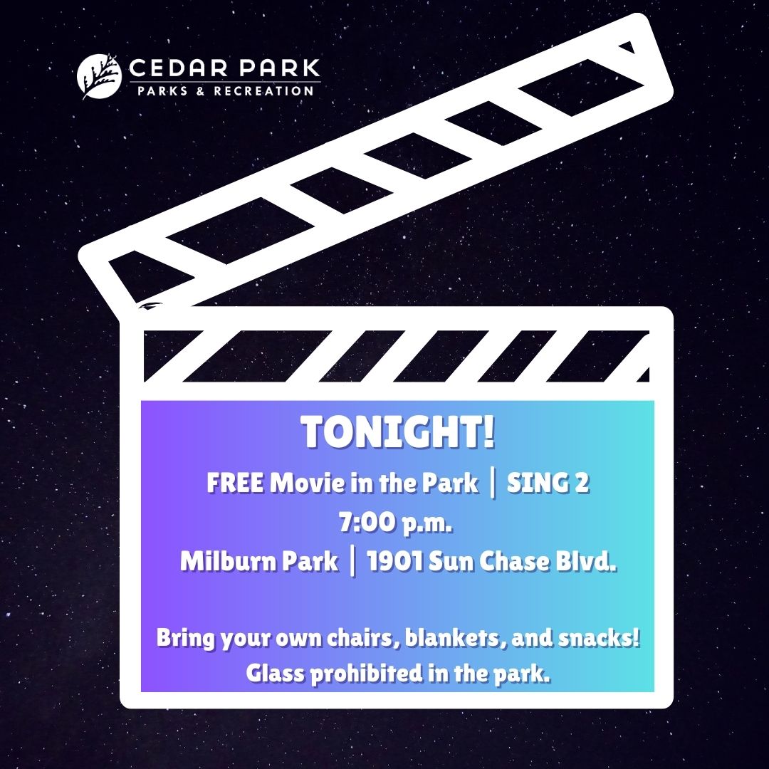 Cedar Park Parks & Recreation on Twitter "Movie in the Park is