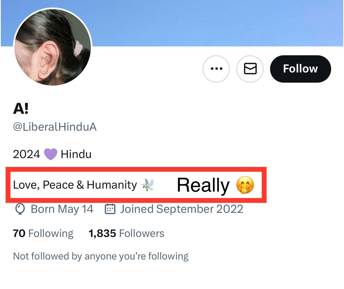 meeesa_wtf's tweet photo. @LiberalHinduA I’m not religious and not sure why this was on my feed, just found it very hypocritical 😂 https://t.co/MQfoPXlho1