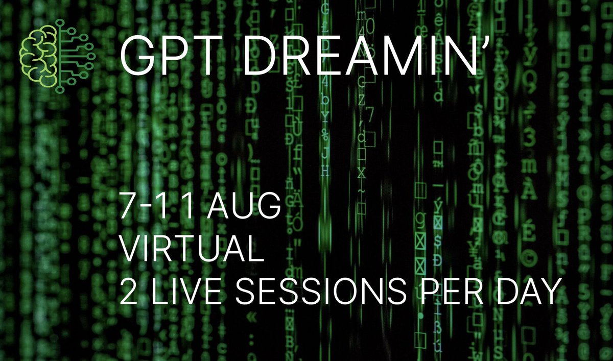 ThisIsMarkJones's tweet photo. Alongside Salesforce's AI Day, we also have #GPTDreamin coming up in August. This event has been co-founded by @iangotts and Mark Good who set up #AIForce ... it'll be a 5-day event focused on #Salesforce #AI and #GPT.
https://t.co/hpFnnXwHui https://t.co/MWiMv2ClrQ