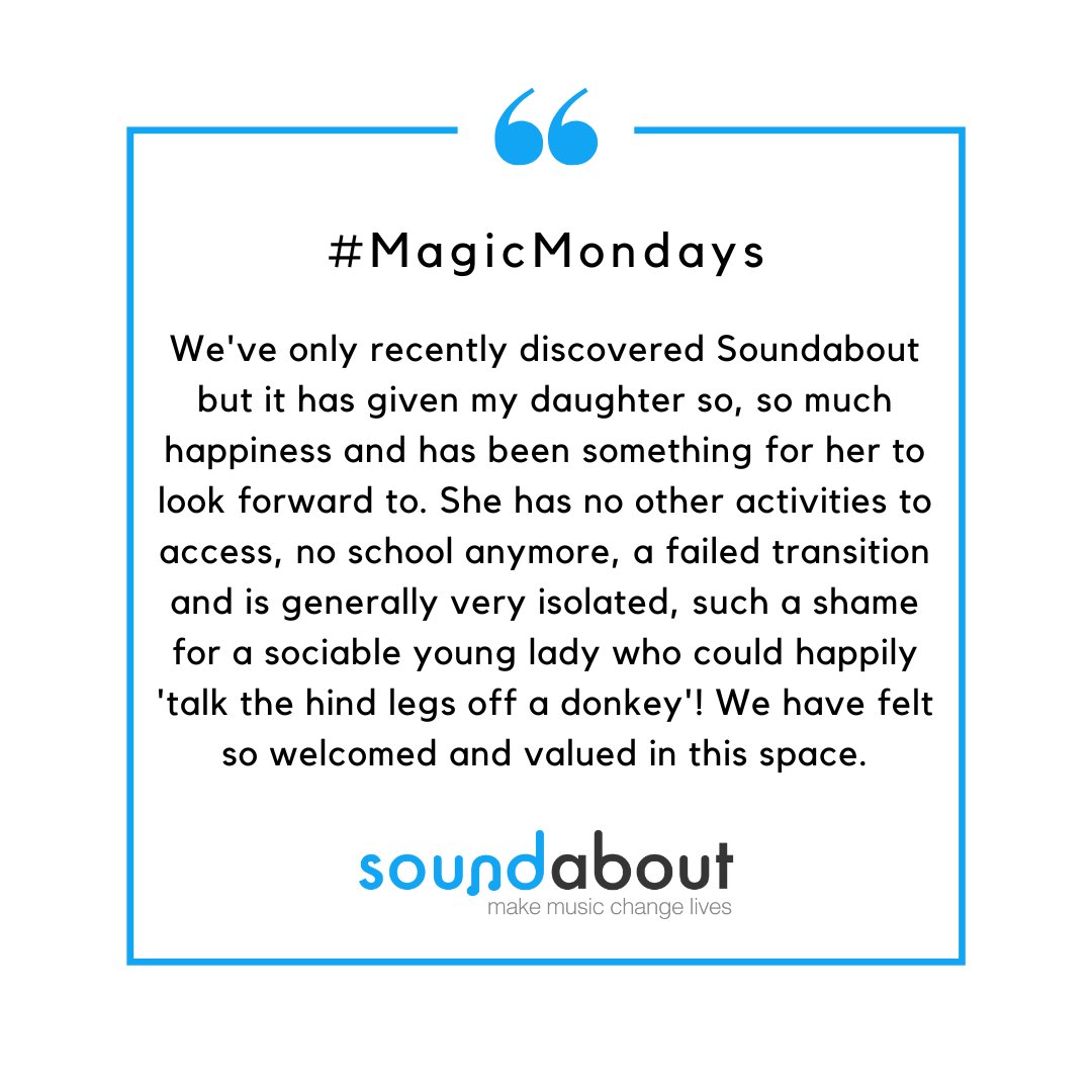 SoundaboutUK's tweet photo. With your help, we can continue to provide a space where people with severe or profound and multiple learning disabilities can feel welcome and valued. Find out more at https://t.co/vXRqMVlwJx
#PMLD #SLD #MusicCharity #DisabilityMusic #CommunityMusic #DoGood https://t.co/laCM6Frh5X