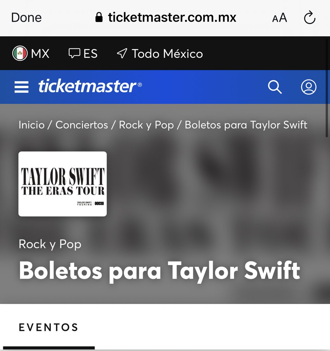 Ticketmaster actualizado.