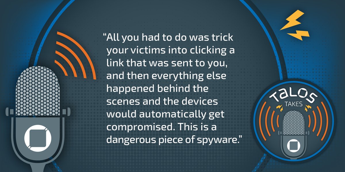 Cisco Talos Intelligence Group (@talossecurity) on Twitter photo This week's episode of Talos Takes covers the #Predator spyware and the rise of "mercenary" groups. This is a quick overview of why spyware is so dangerous and what we recently learned about the Predator tool specifically cs.co/6010OQXw2 This week's episode of Talos Takes covers the #Predator spyware and the rise of "mercenary" groups. This is a quick overview of why spyware is so dangerous and what we recently learned about the Predator tool specifically cs.co/6010OQXw2