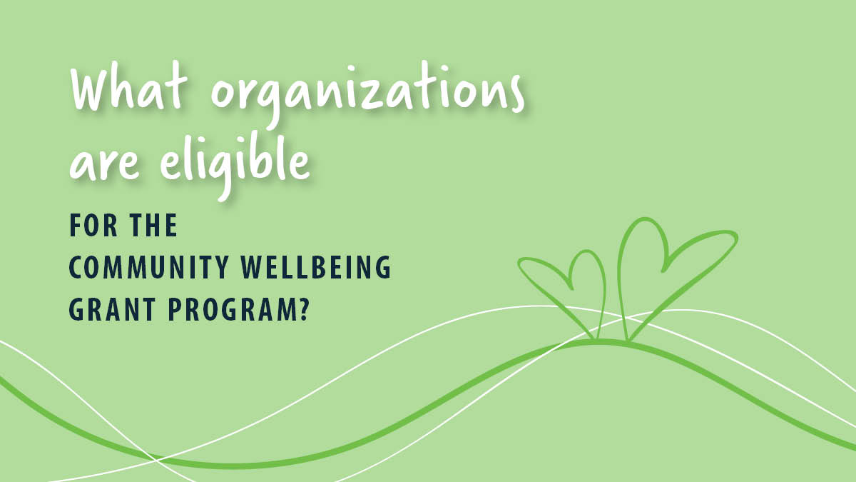 What organizations are eligible for the Community Wellbeing grant program?

Organizations must be Alberta-based and provide services that promote the physical, mental or social wellbeing of community members. #75Celebrations

For a list of examples, visit bit.ly/43oaa1q