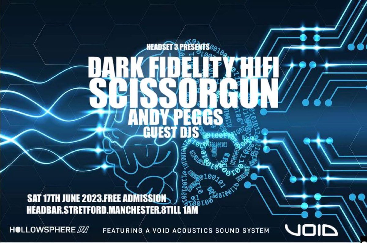 Get on this! 17/6/23 <a href="/HeadStretford/">HeadStretford</a> A full night of #Electronica and our first gig of the year in #MANCHESTER #freeadmission #livemusic #synthwave