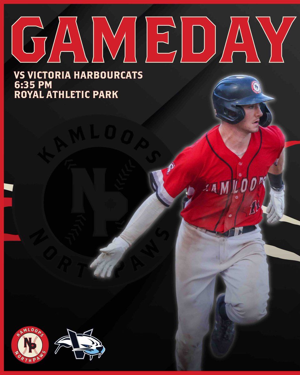 Our First Gameday of the Year is here! ⚾️ 🆚 @harbourcats ⏰ 6:35 🏟️ Royal Athletic Park 📺 Shaw Channel 10 💻 wcleague.watch.pixellot.tv #northpawsbaseball