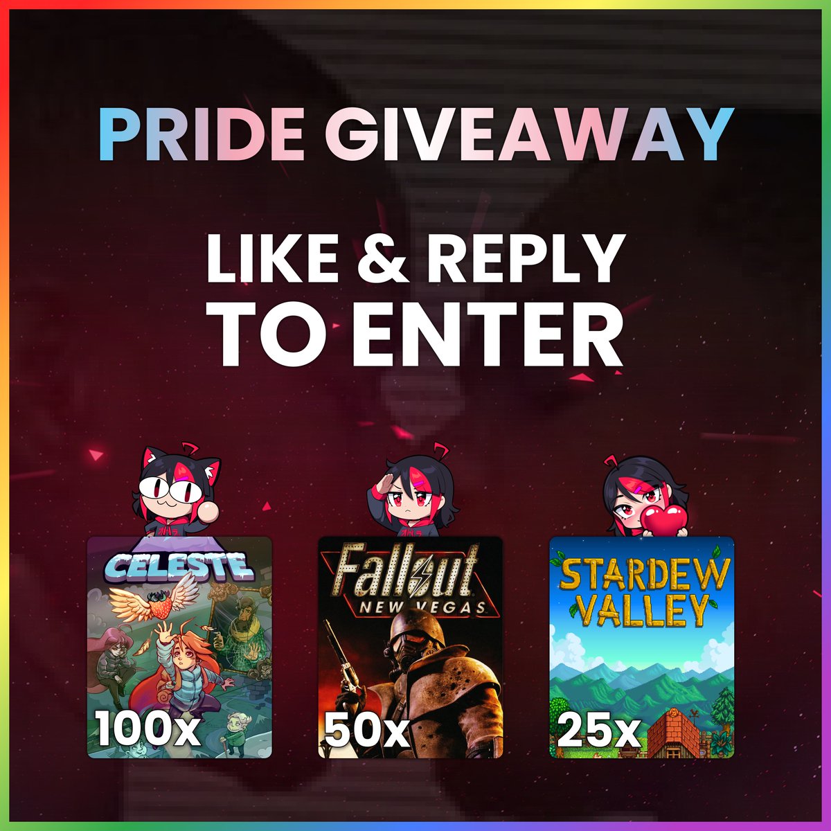 We're giving away some very based games for Pride Month :3