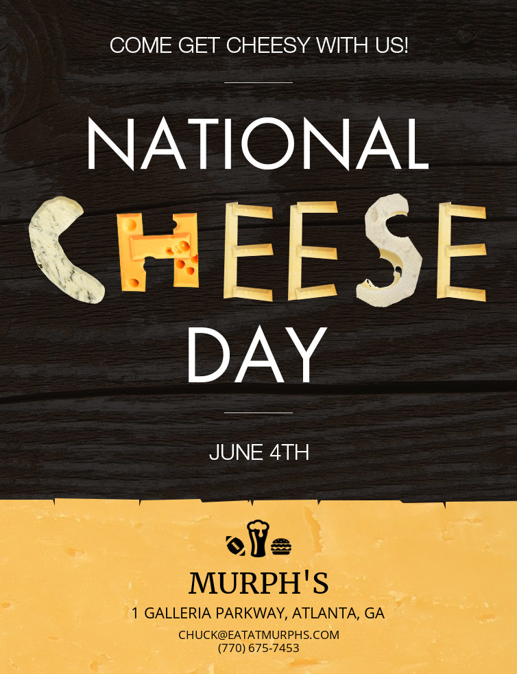 We love 'cheesy' holidays like this! Join us for National Cheese Day June 4th! spt.to/8aaKq