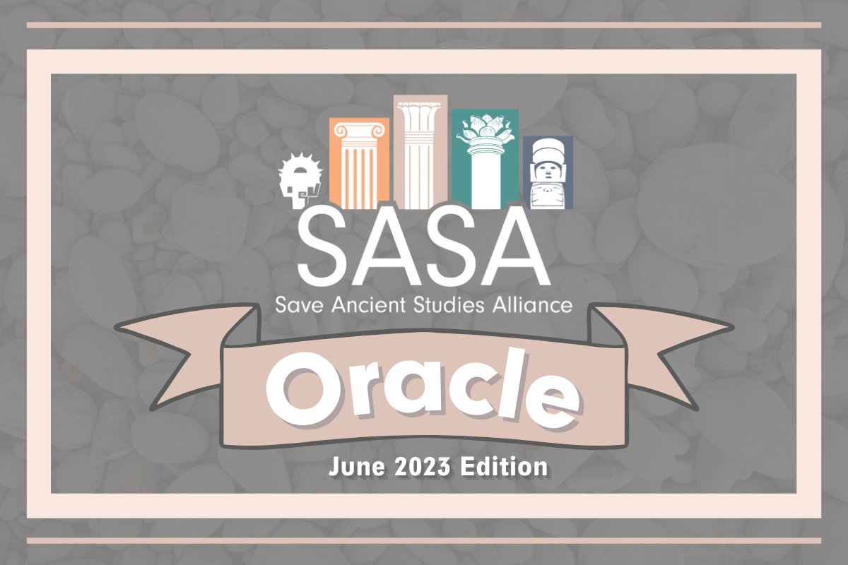 AncientSave's tweet image. 🗞 Check out The #SASAOracle! Last chance to RSVP to Summer #ReadingGroups, find our new #ResearchBlog, and more!

➡️mailchi.mp/e66092baca4d/s…

#SASA #LiveStream #News #Newsletter #BecomeAMember #ClassicsTwitter #OAWconference #New #Blog #Research #Archaeogaming