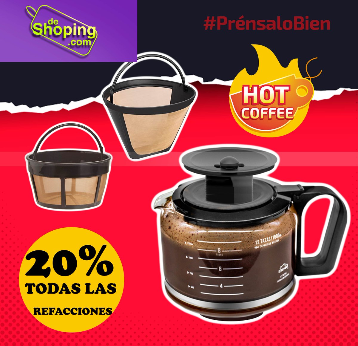 🔥Descuentos del 20%  🔥
cafeteras y refacciones

▶️ Deshoping.com ◀️

#hotsale #compras #hogar