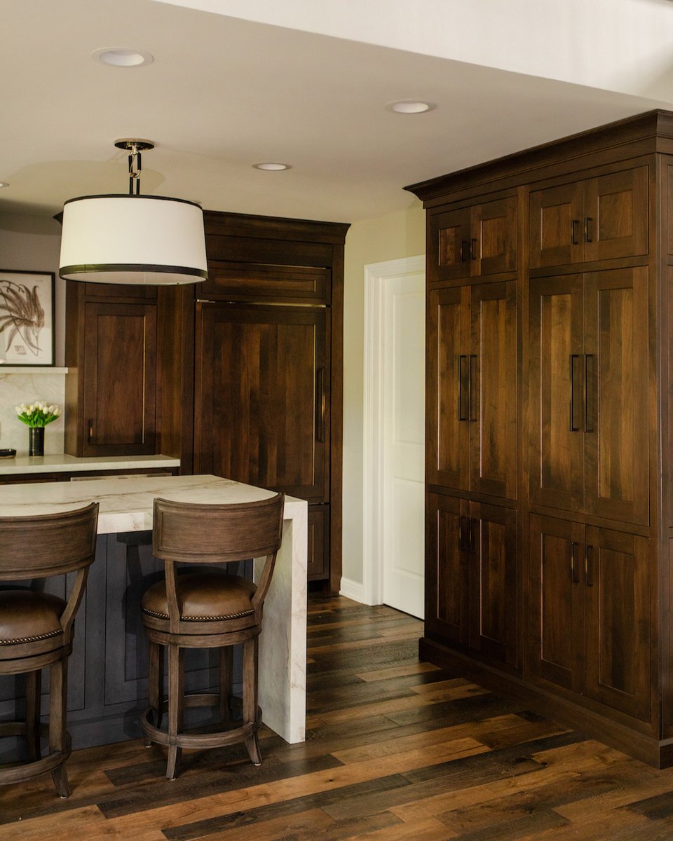 Additional cabinet space that is almost impossible to clutter!  Designer #JoyceZuelkeckbd tucked in a floor-to-ceiling wall of cabinetry that is 12' deep. 
#Shiloh #Cabinets #Cabinetry #kitchendesign #RenovationsbyGenevaCabinetCompany
Interior Designer @AnnKottlerHome