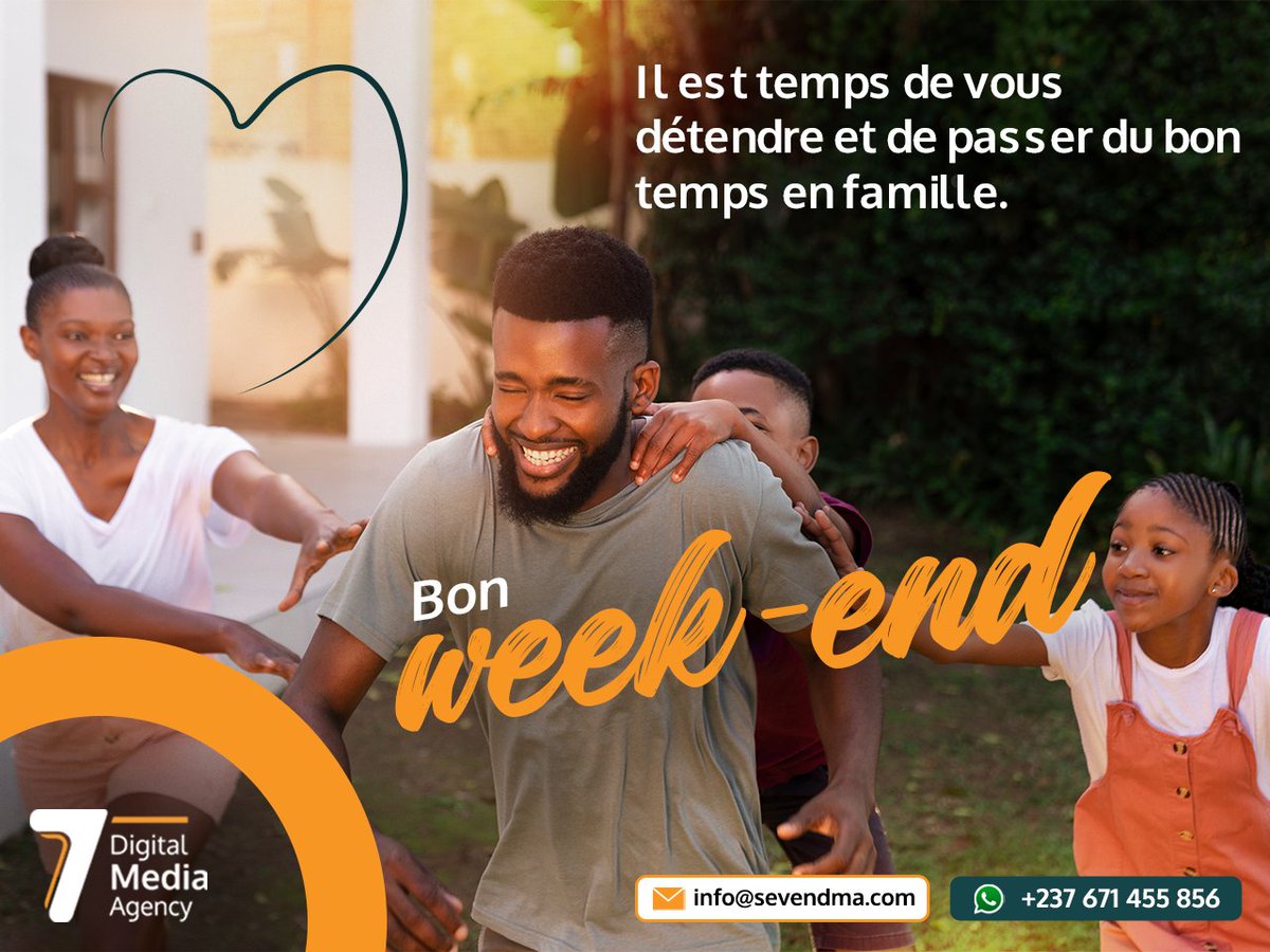 seven_dma's tweet photo. C'est Vendredi !💃

Avoir un week-end c'est bien☺️, mais le passer en famille c'est encore mieux.👨‍👩‍👧

✨Nous vous souhaitons un merveilleux week-end!

#SevenDMA
#happyweekend
#bonweekend https://t.co/L4WCjOaQMy