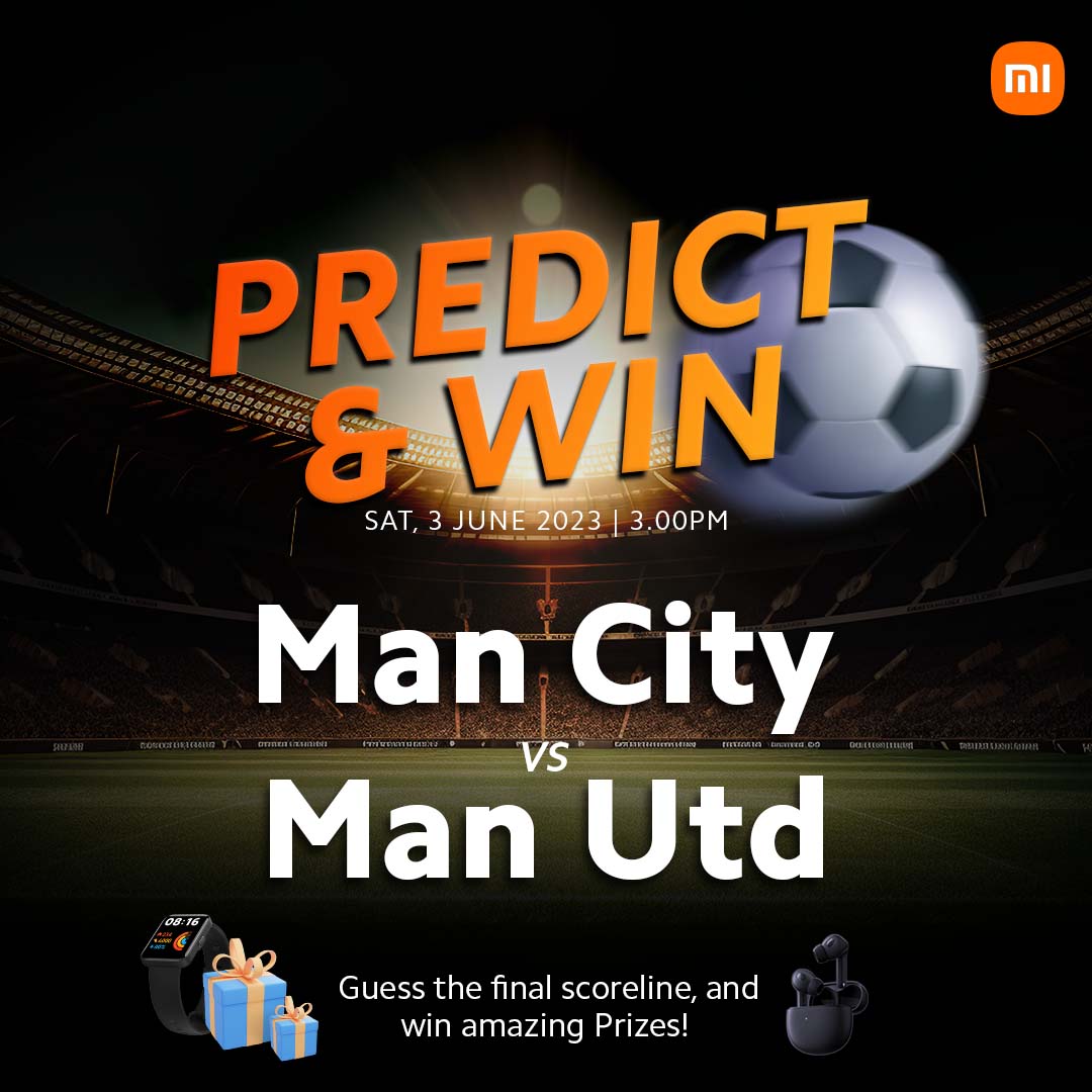 XiaomiNigeria's tweet photo. Hello football lovers, get in the game and predict the final with Xiaomi! make your winning guess in the comment section and unlock amazing prizes! #XiaomiPredictAndWin https://t.co/tKs0GJfSOh