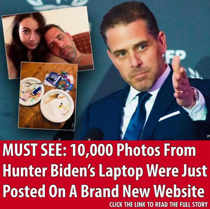 BREAKING: 10,000 Photos From Hunter Biden’s Laptop Released. Read The Full Story Here: bit.ly/Hunterleaks
