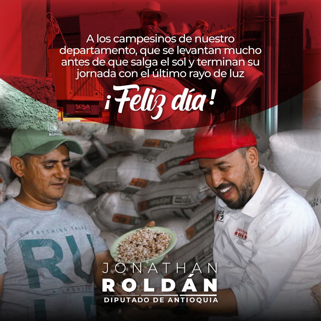 JRoldanJ's tweet photo. ¿Conoces un campesino? Es el día para que lo felicites 👏🏻

¡Feliz día para nuestros campesinos! 👨🏻‍🌾 https://t.co/zyC2zb9mVg