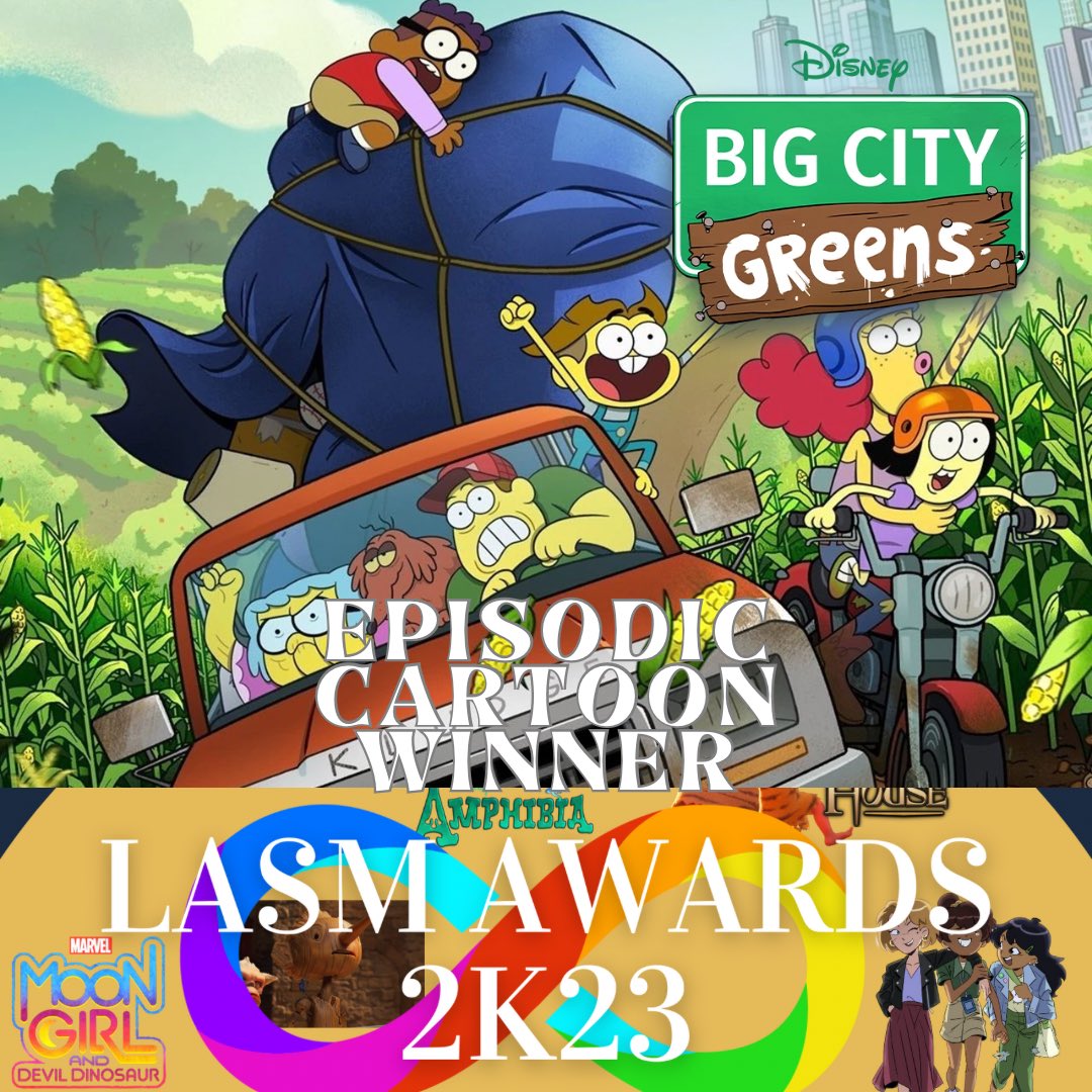 1) Congrats to our LASM Award winner for Episodic Cartoon “Big City Greens” (back-to-back)