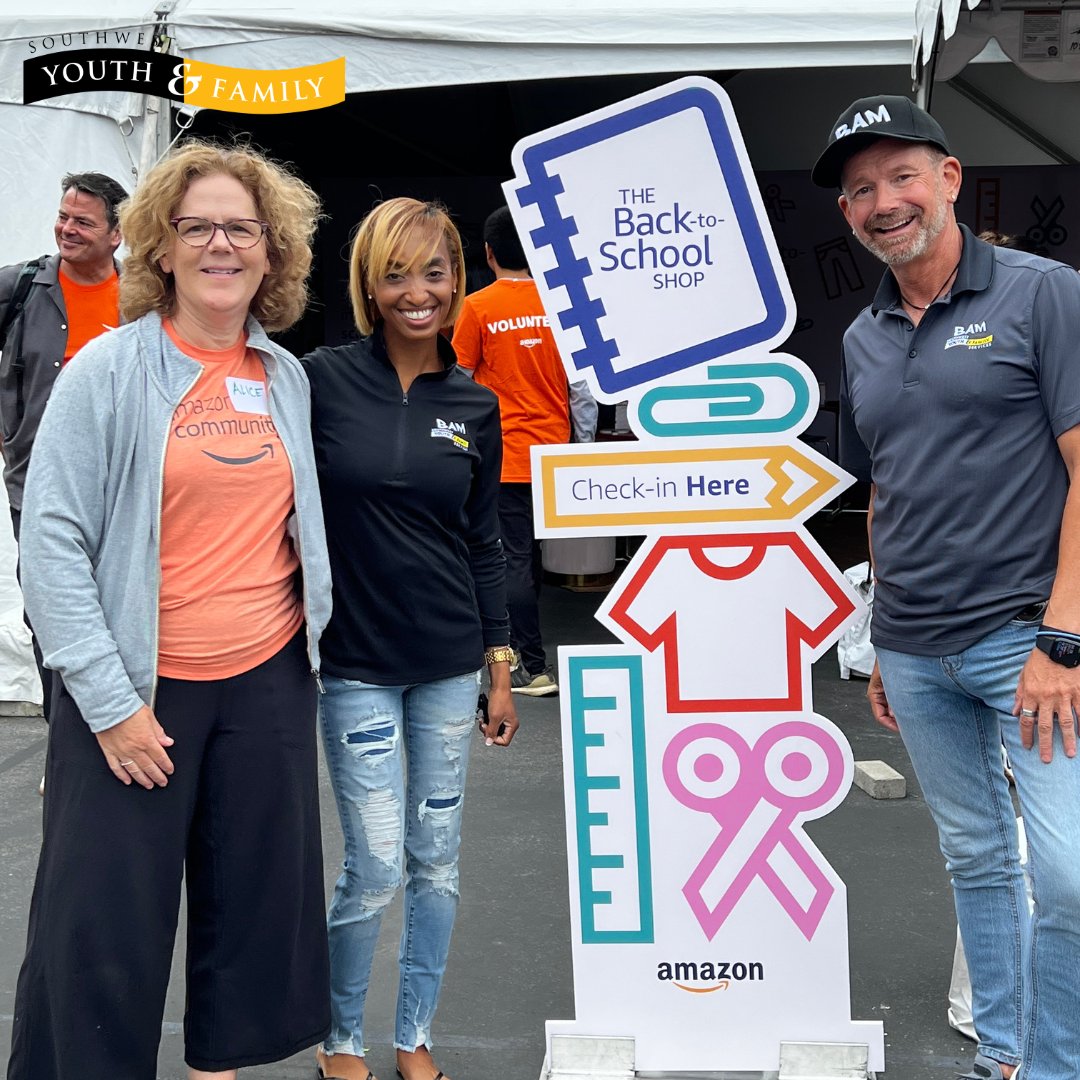 THANK YOU AMAZON for recently renewing your outstanding support of SWYFS &amp; our BAM program!

We are so honored by the renewed contribution, our upcoming second annual AMAZON SWYFS back to school drive and our terrific ongoing partnership bringing students to the AWS Skill Center!