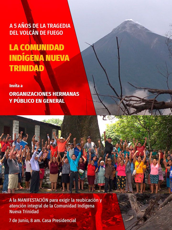 La Comunidad Indígena Nueva Trinidad convoca a Manifestación frente a Casa Presidencial, este 7 Junio 2023 y exige su reubicación y atención integral.