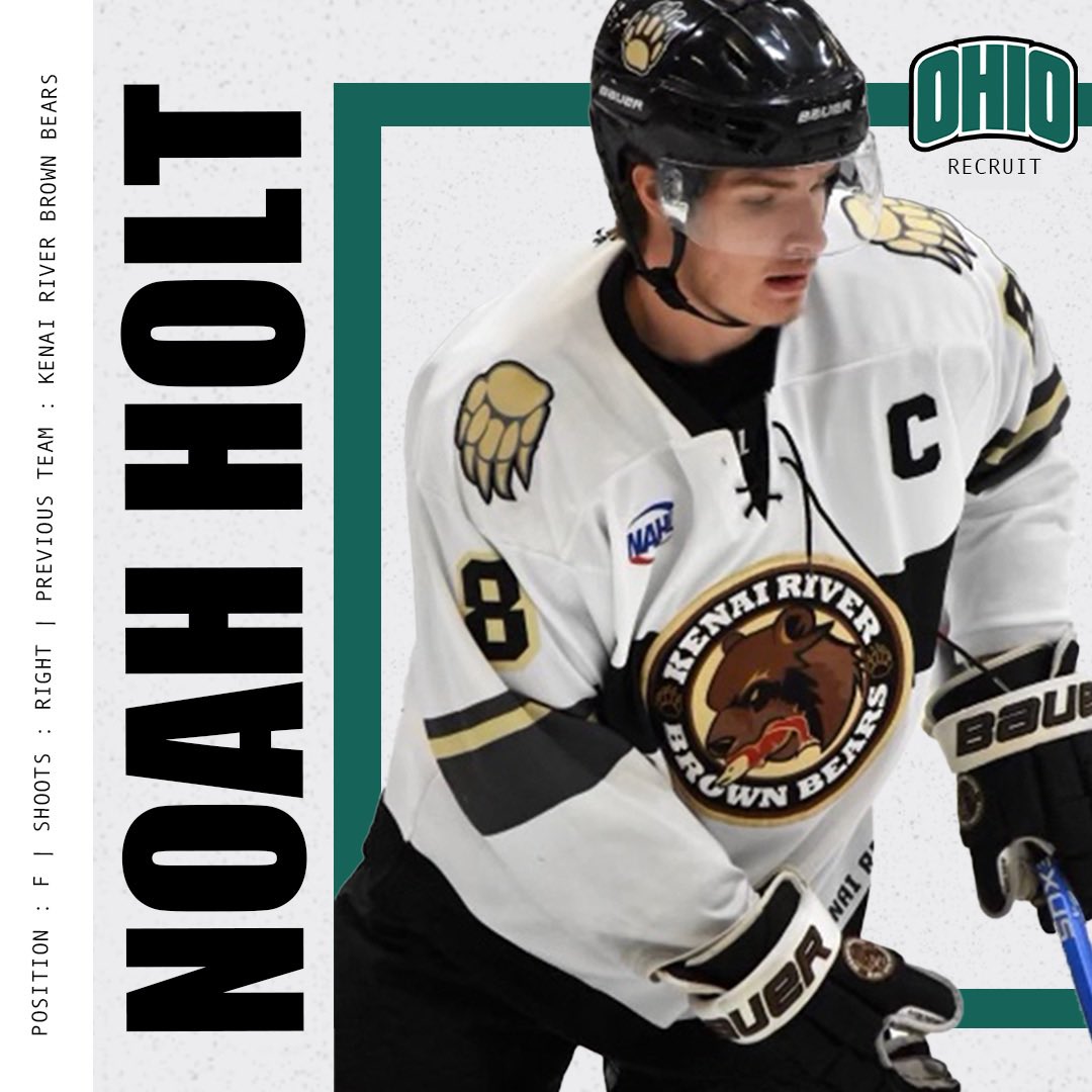 Bobcat Faithful, help us officially welcome Noah Holt to the team! 😼

This former @aaabluejackets and <a href="/BrownBearsNAHL/">Kenai River Brown Bears</a> Team Captain tallied 19G and 24A in the NAHL! 

#ItsOUrTime