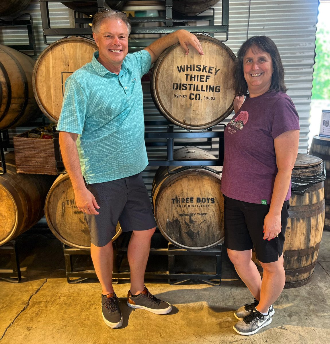 Wayne and Tina from Grayslake, Illinois are back at Whiskey Thief for their second time this year 🥃 

#whiskeythiefdistillingco #whiskeythief #whiskey #bourbon #bourbontrail #kentuckybourbontrail #singlebarrel #craftbourbon #craftdistillery #visitkentucky #bourbonlovers