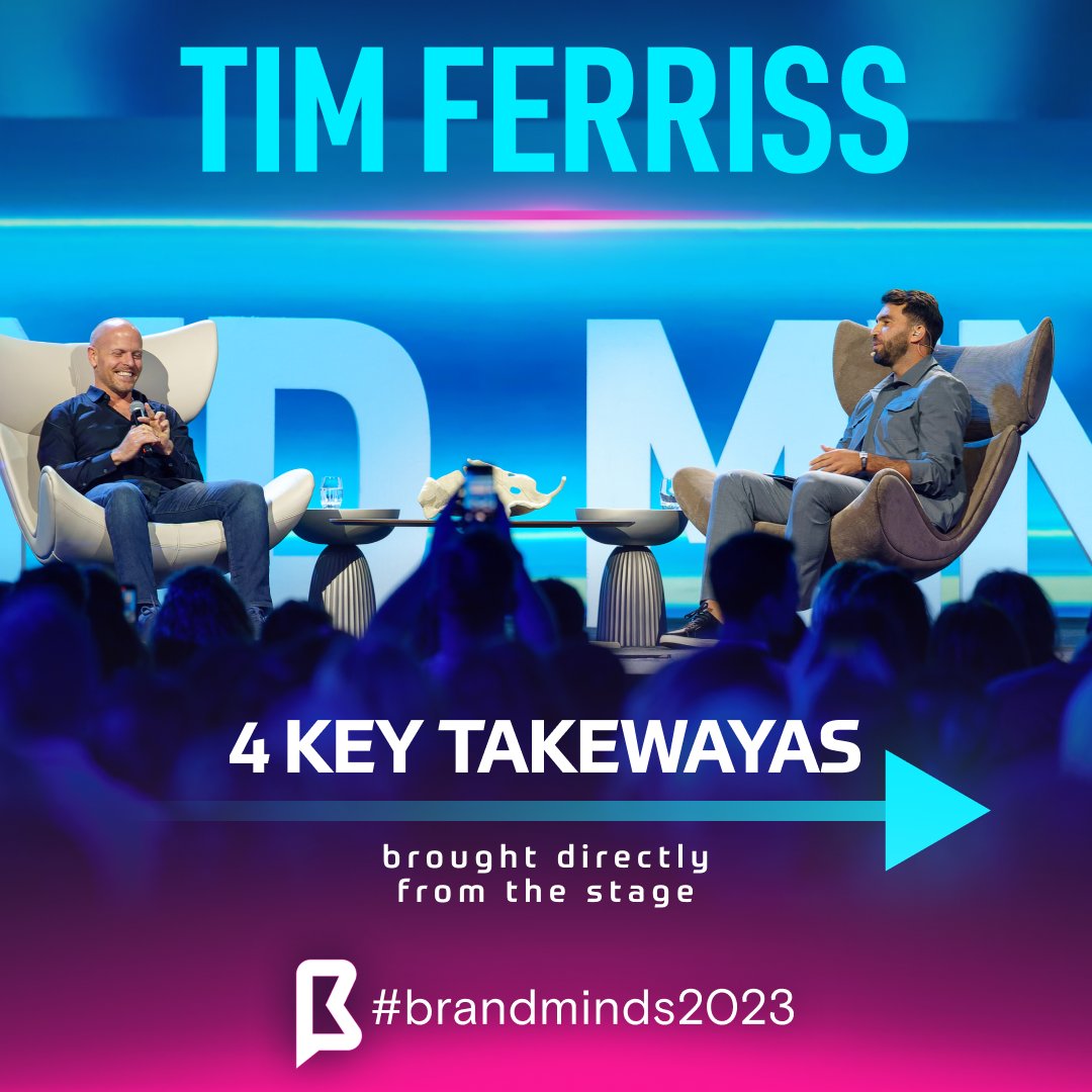 🔑 Amazing insights from Tim Ferriss's speech, swipe through for valuable takeaways!  

#BrandMinds2023 #BrandMinds #Business #Event #Summit #Conference #TimFerriss #TopPerformance #ToolsOfTitans