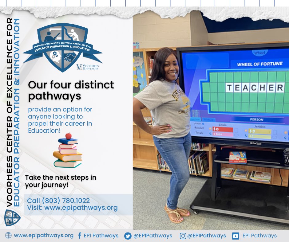Our four distinct pathways provide an option for anyone looking to propel their career in Education! 📝

Take the next steps in your journey! 🌟

Visit us online at: epipathways.org!