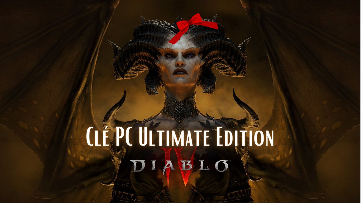 🎁 Giveaway #DiabloIV Ultimate Édition 🔥
Il est l'heure de rejoindre les enfers ! Tente de gagner la clé de jeu pour profiter de jouer en avance et aussi d'avoir des bonus cosmétiques 🫰

❤️ <a href="/KAO_svmd/">Kao 🌷</a> 
🔄 Partage le post ! 

👀 TAS samedi 03/06 au soir ! Bonne chance !