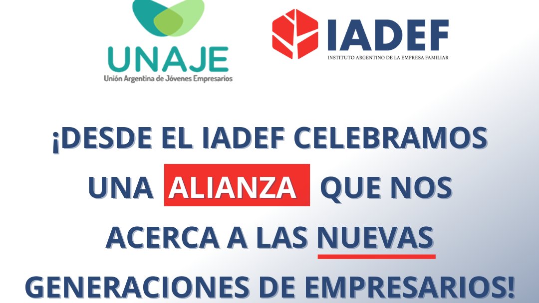 Desde el IADEF sabemos del rol fundamental que representan las nuevas generaciones respecto a la continuidad de la Empresa Familiar, por lo que es necesario fortalecer su lugar y brindarles herramientas para formarse.

¡Celebramos este convenio!