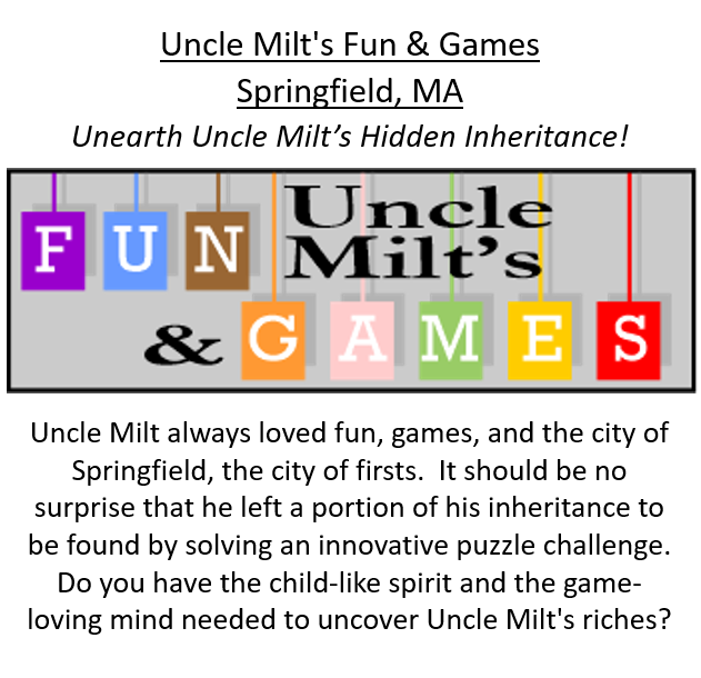 HuntTownApp1's tweet photo. "Uncle Milt's Fun &amp; Games" hunt in Springfield, MA is available Saturday June 3rd! Be the first to complete the hunt without hints to win $500 cash! The app is free and the first hunt is under $30 for a group. Learn more at https://t.co/X6cYxTRdyw
#daytripadventure #familyfun https://t.co/GNFnSAHXn6