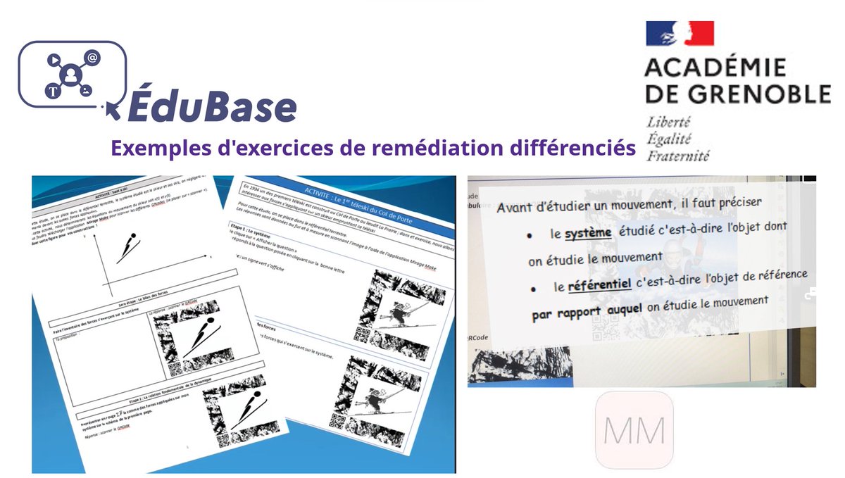 Sur #Édubase :
𝐄𝐱𝐞𝐦𝐩𝐥𝐞𝐬 𝐝'𝐞𝐱𝐞𝐫𝐜𝐢𝐜𝐞𝐬 𝐝𝐞 𝐫𝐞𝐦𝐞́𝐝𝐢𝐚𝐭𝐢𝐨𝐧 𝐝𝐢𝐟𝐟𝐞́𝐫𝐞𝐧𝐜𝐢𝐞́𝐬 utilisant <a href="/MirageMake/">Mirage Make</a> 
☑️ 2nde à Terminale
☑️ Plusieurs niveaux de compétence
☑️ Textes et enregistrements audio #Différenciation
<a href="/acgrenoble/">Académie de Grenoble</a> 
⤵️ edubase.eduscol.education.fr/fiche/15847#Éd…