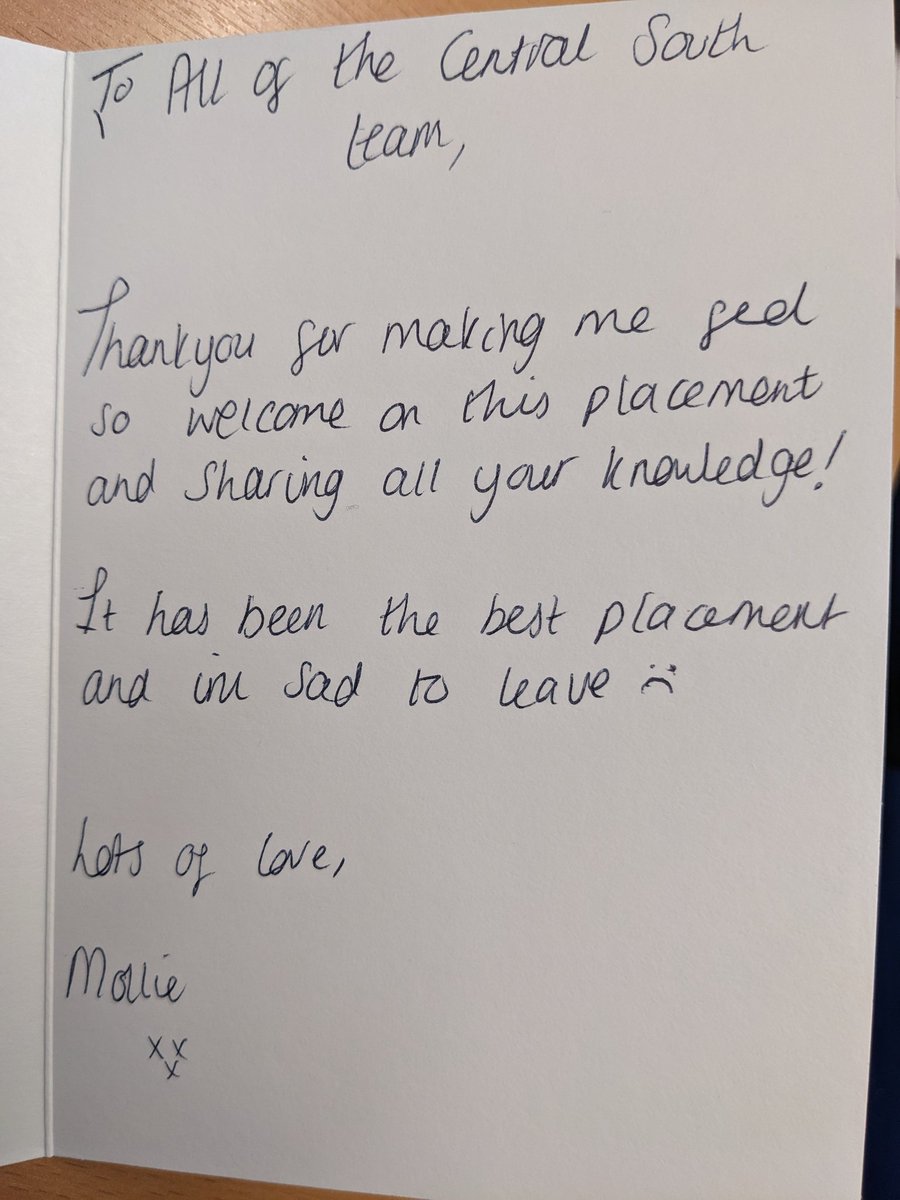 Wonderful feedback from @SheffieldHallam Nursing Student Mollie. It's been a pleasure and we wish you all the best #TRFTCommuniTeam #DistrictNurses #CS