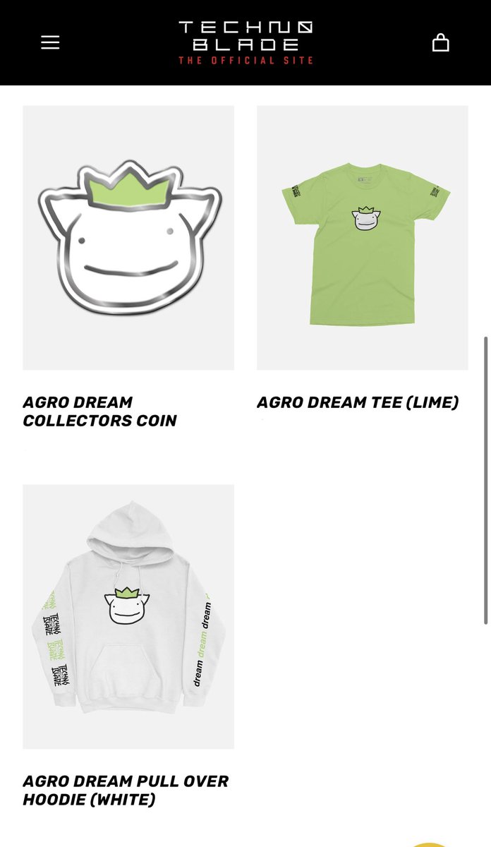 Dream updates on twitter a limited merch collab with techno x