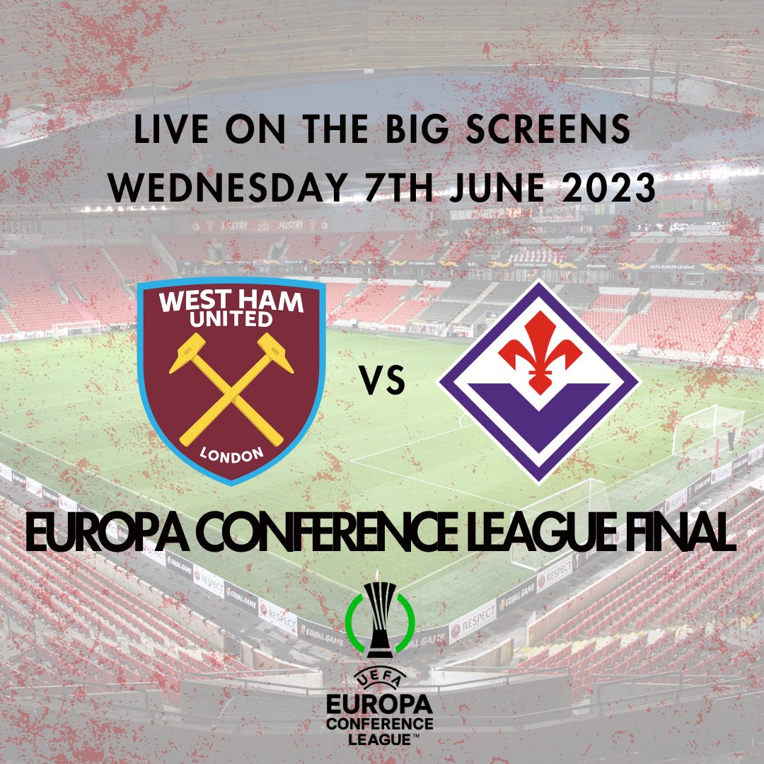 📢 Live Europa Conference League Final

Not going to Prague for the final?

Then why not head down to The Len Salmon Stadium as we will be showing the full game live in The Main Bar!

#UpTheBowers