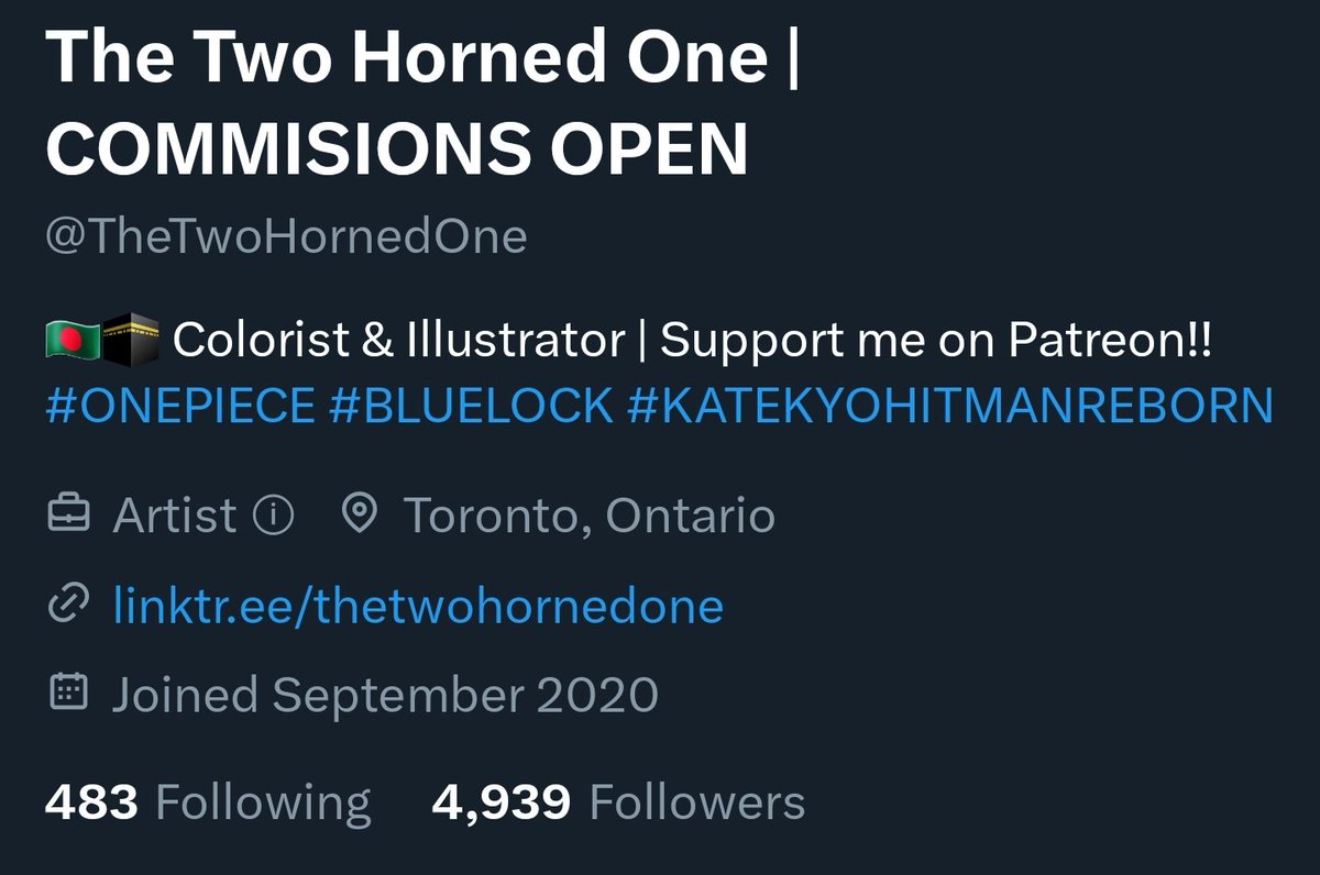 TheTwoHornedOne's tweet photo. Almost at 5000 followers!? Hotdamn.
I'll color the most liked reply to this tweet once I hit 5k! DROP YOUR REQUESTS!
And thank you all for the support 🙏🏽 #bluelock #bluelock220 #onepiece #ONEPIECE1085 https://t.co/VNHkw7CrIM