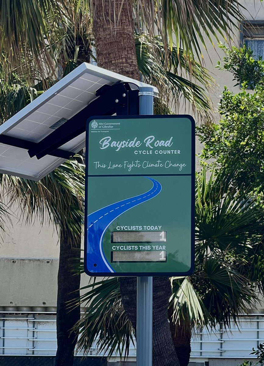 Data is crucial to be able to gauge the success and take up of bicycle infrastructure. Our data collection starts today. This is our solar powered bicycle lane counter. One cyclist today, one cyclist this year!!!#Gibraltar <a href="/EuCyclistsFed/">European Cyclists' Federation</a>