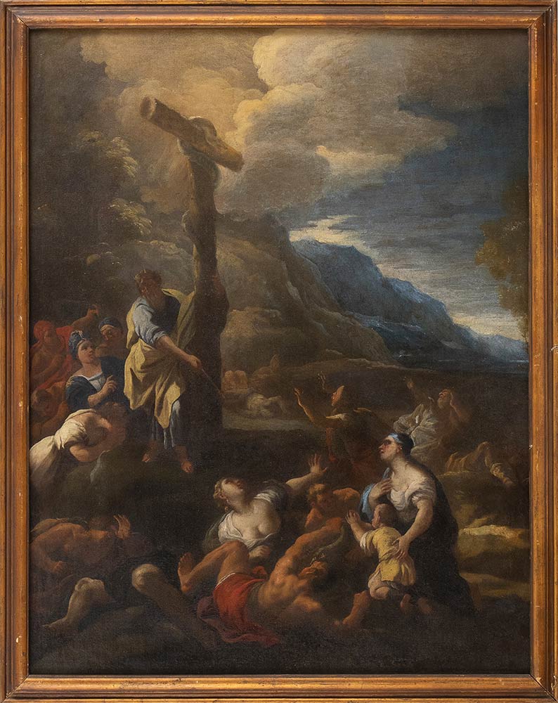 Oggi nel 1635 nasceva il pittore #AndreaMalinconico. Morì il #4ottobre del 1698.

(MOSÈ E IL SERPENTE DI BRONZO, attribuito, Olio su tela, cm. 123 x 97).

#3giugno.