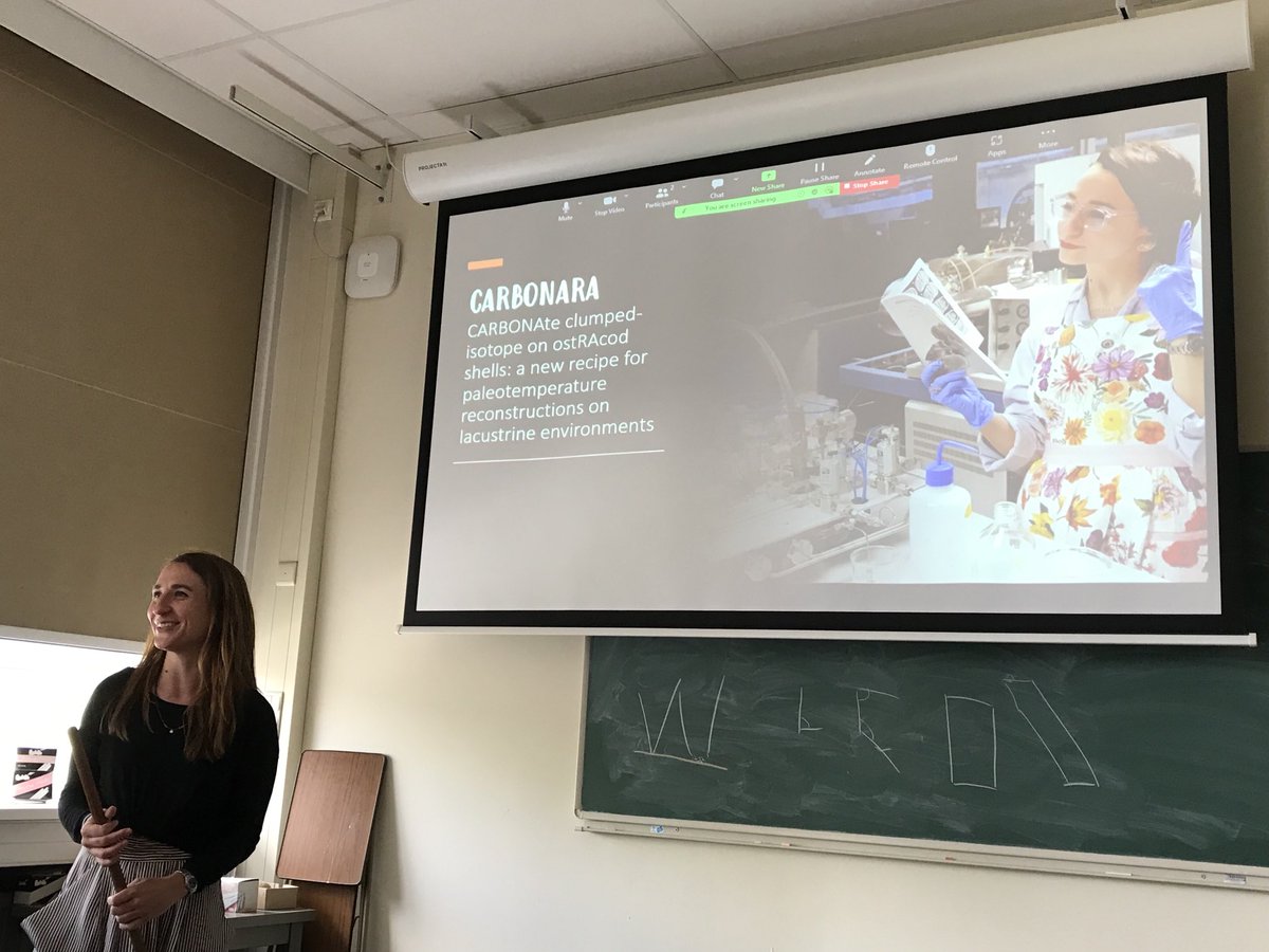 Today ⁦@MaMarchegiano⁩ gave an outstanding seminar ⁦@GeologyUGent during the Ghent stop of the #CARBONARAtour23 🍝 🍝 🍝