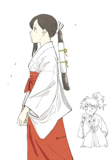 #妄想ひとコマ らくがきボンバー 祀神と巫女